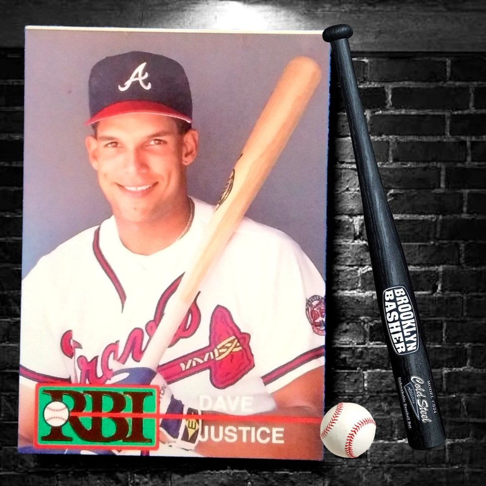 BASEBALL CARD  DAVE JUSTICE   # 25 RBI